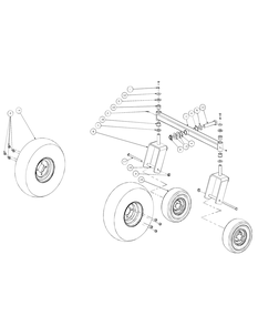 Front Caster And Tire Assembly Diagram and Parts List for Z-FORCE48 53AA5B6V-53AA5B6V710 Cub Cadet Lawn Tractor